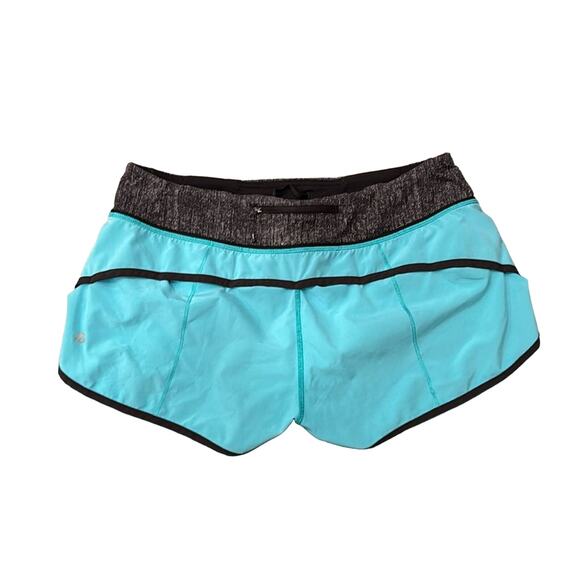 Lululemon Women's Run Speed Short Blue Tropics Size 10 - Picture 3 of 8
